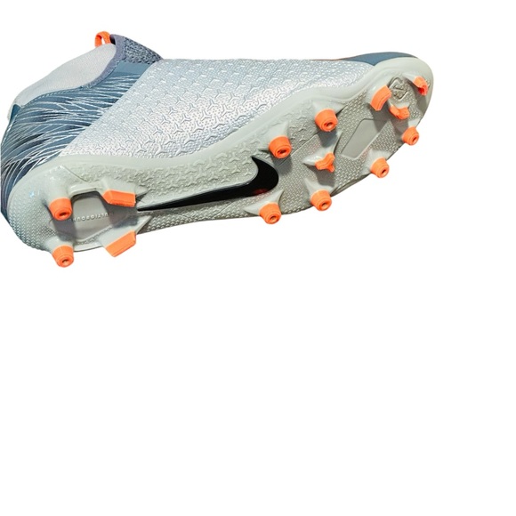 Nike Phantom Vision Cleats - Light Gray and Bright Orange main image 10